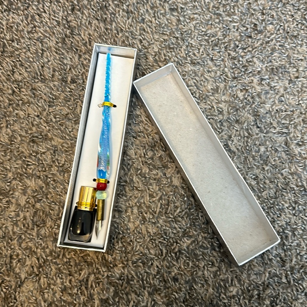 Glass Dip‎ Pen with Ink NIB